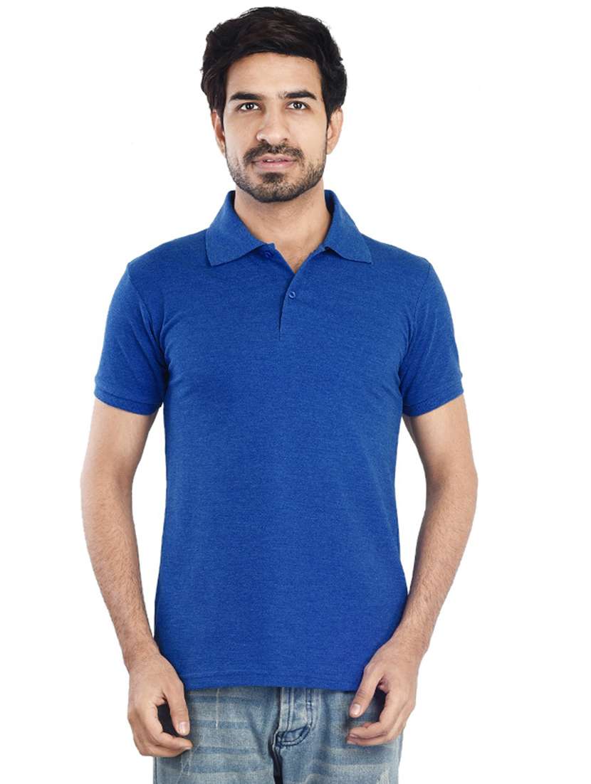 men polo neck plain t-shirt