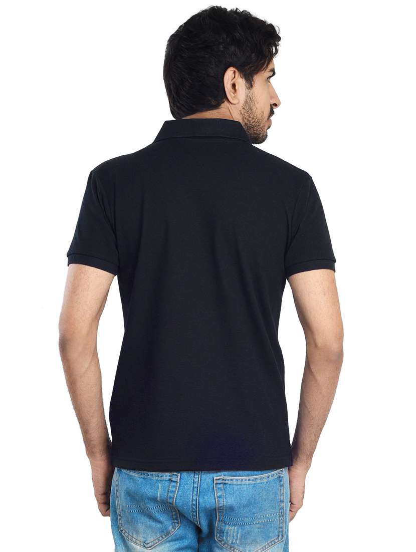 men polo neck plain t-shirt - 21170225 -  Standard Image - 2