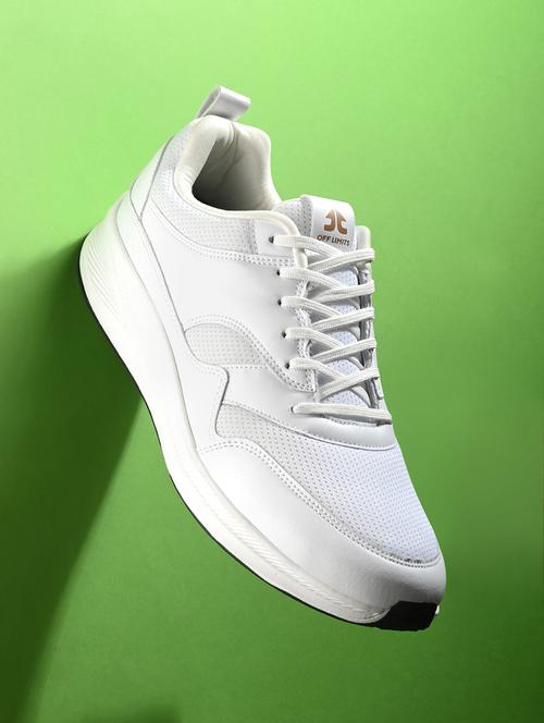 men white lace up sneakers - 21170380 - Standard Image - 0