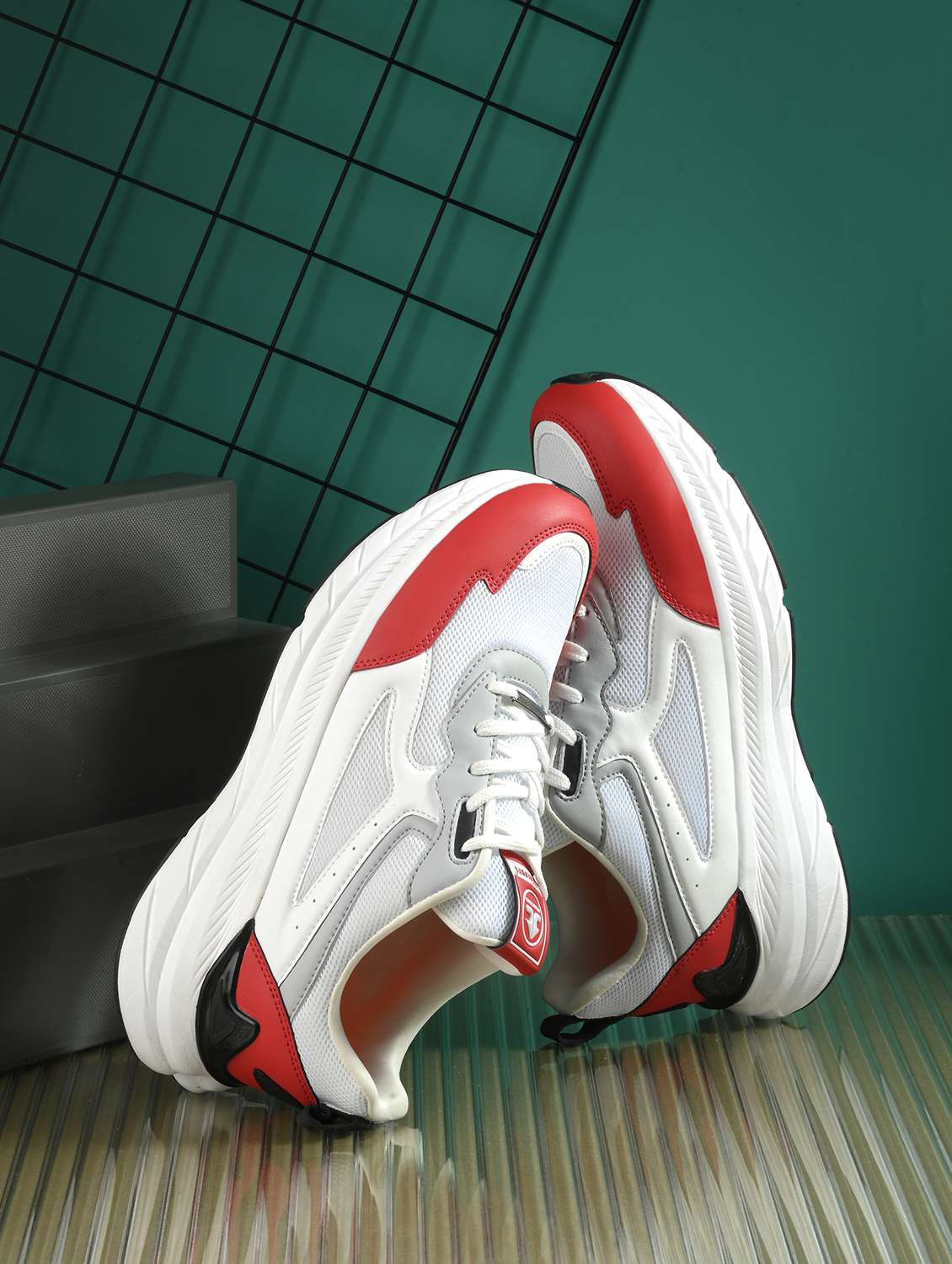 men multi colored sport shoe