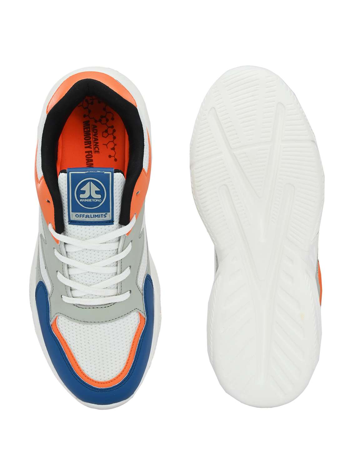 Multi Colored Mesh Laceup Sports Shoes
