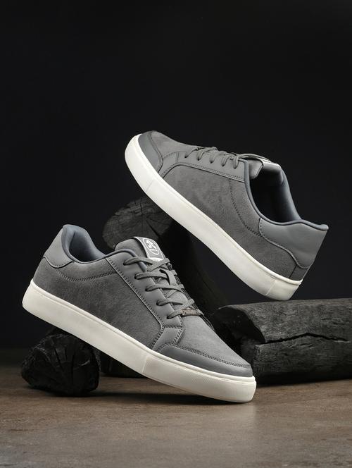 men solid lace up sneaker - 21170506 -  Standard Image - 0