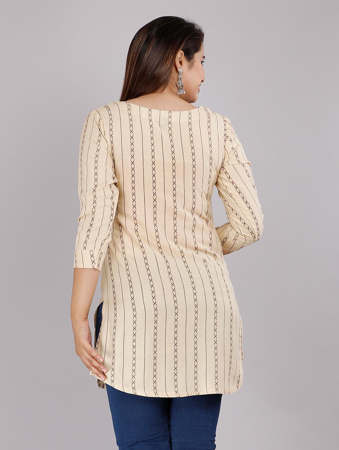 beige viscose straight kurta - 21170759 - Standard Image - 2