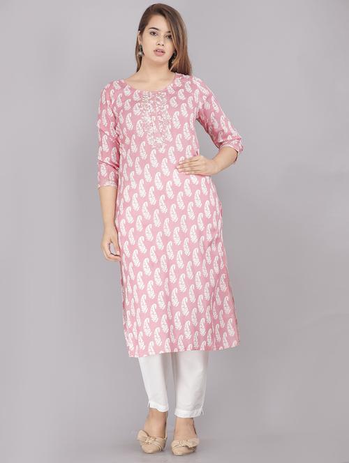 women printed straight kurta - 21170875 -  Standard Image - 0