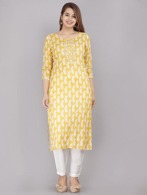 women printed straight kurta - 21170876 - Standard Image - 0