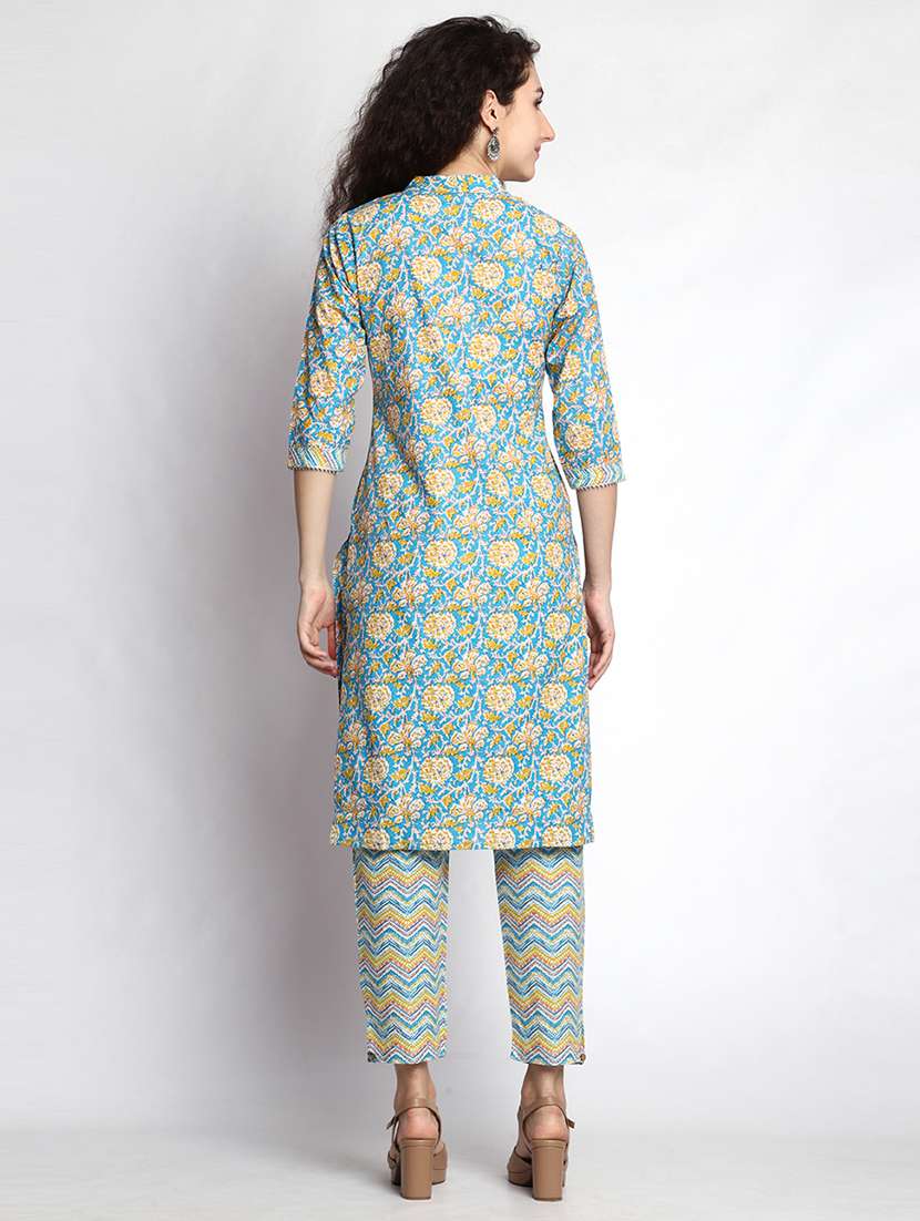 women printed cotton suit set with dupatta - 21171376 -  Standard Image - 2