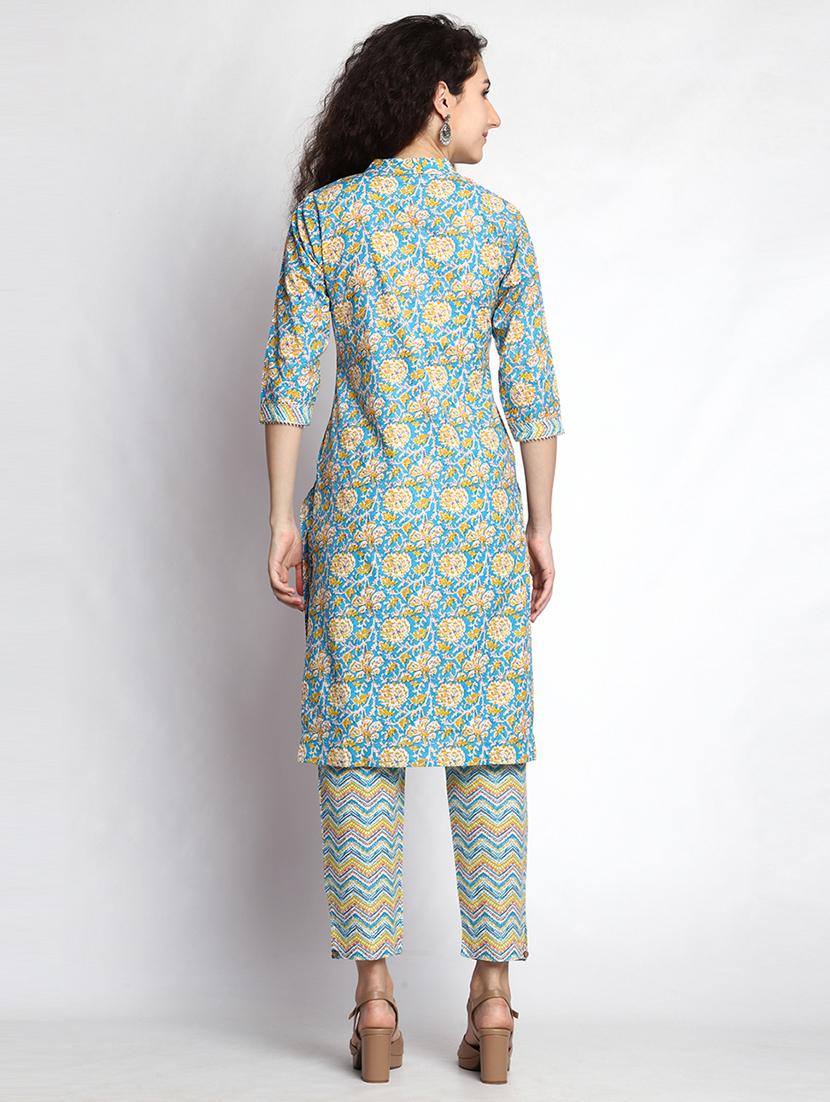 blue printed suit set - 21171377 - Standard Image - 2