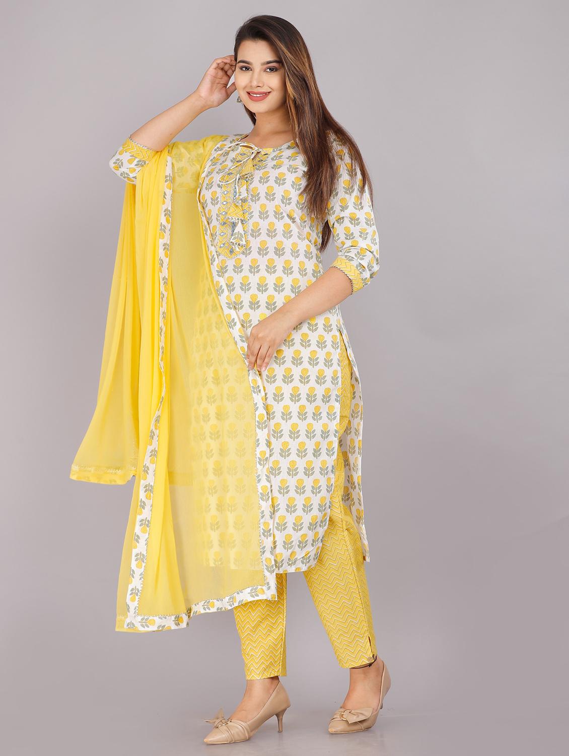 women printed kurta pant suit set - 21171601 - Standard Image - 2