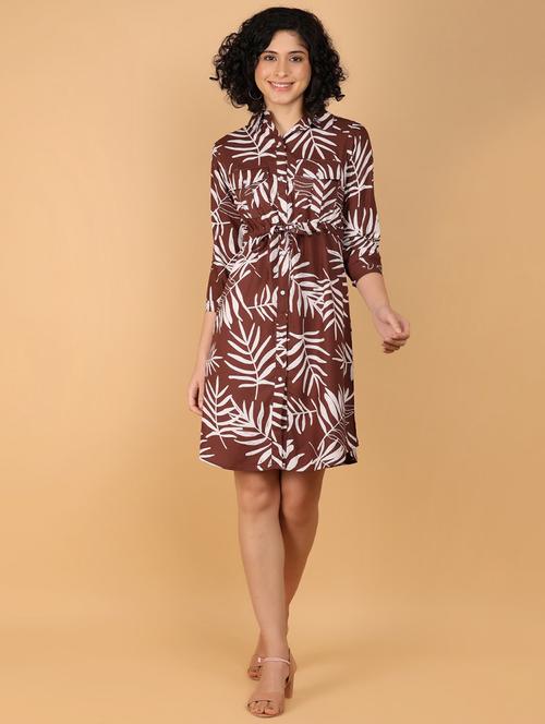 women printed collared shirt dress - 21172055 -  Standard Image - 0