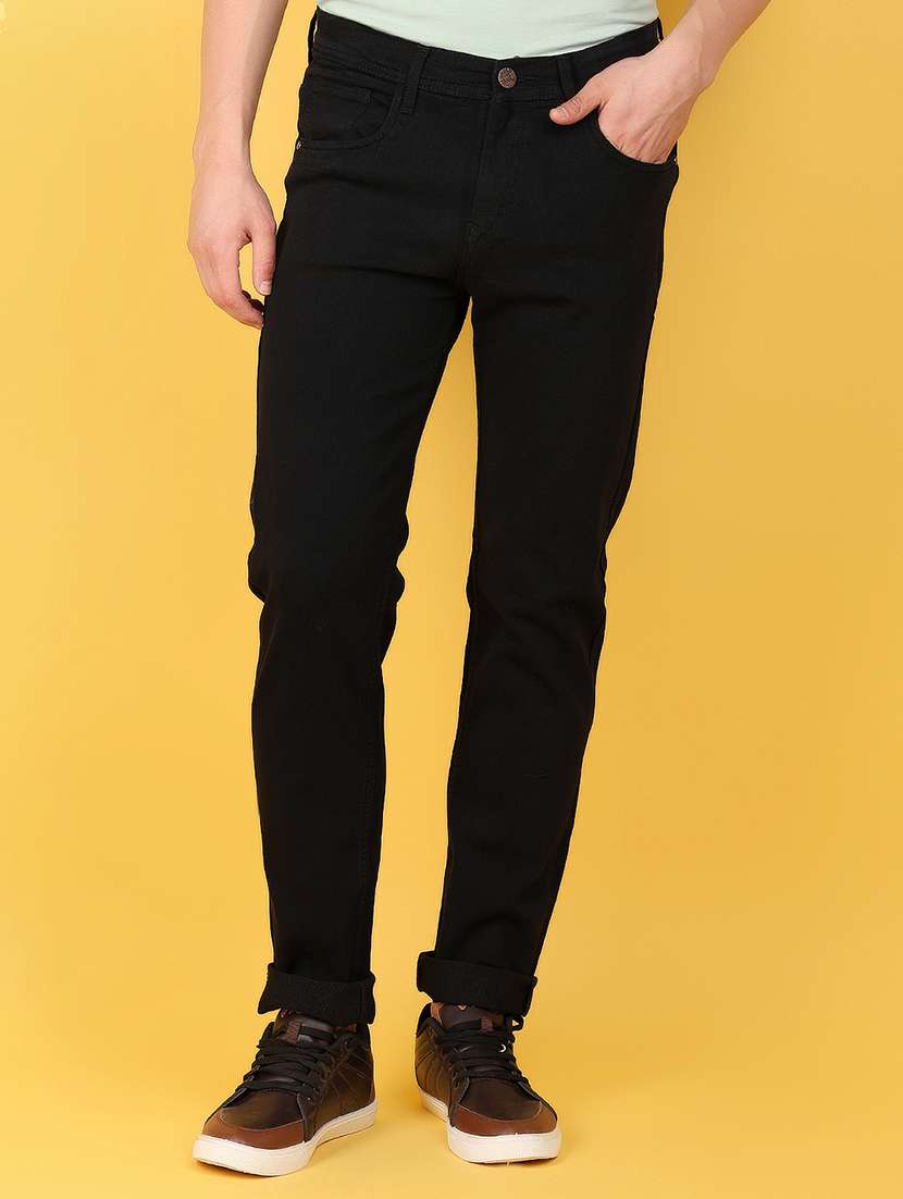 black denim jeans