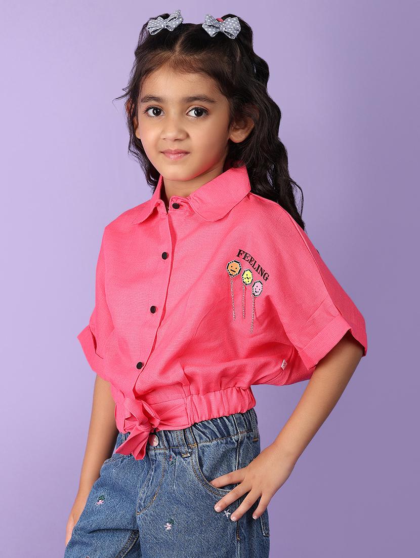 girls pink cotton top - 21172230 - Standard Image - 2