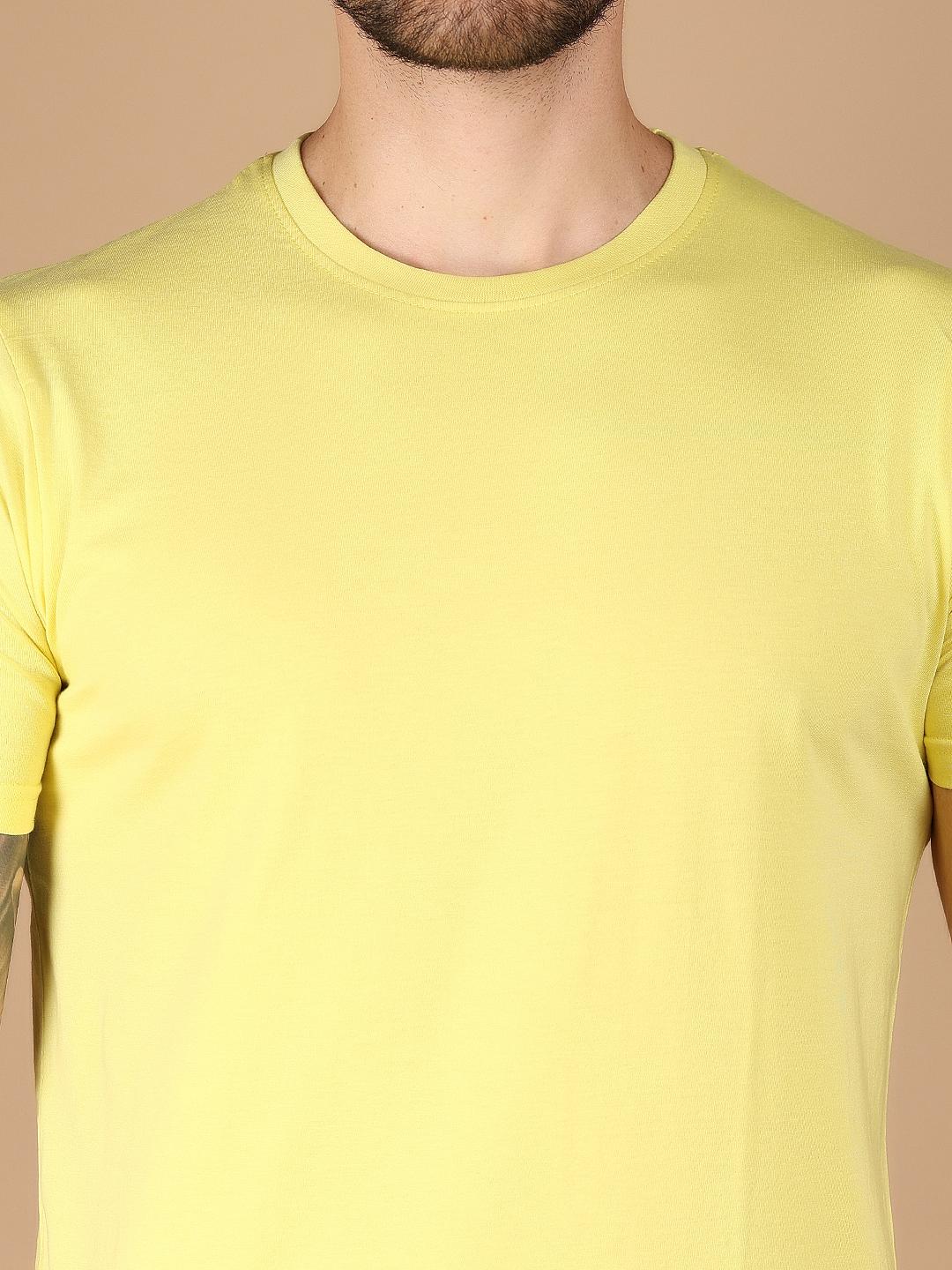 yellow cotton front print tshirt - 21172389 - Standard Image - 2