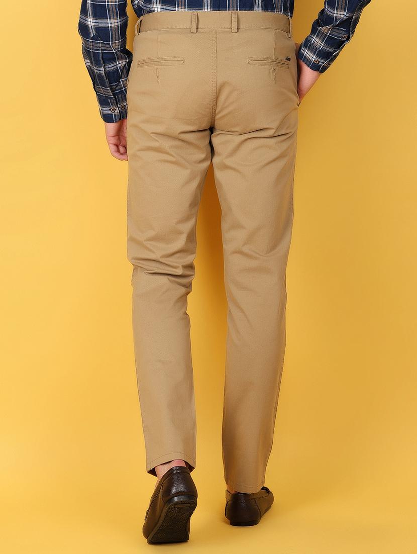 khaki cotton blend casual trouser - 21172415 - Standard Image - 2