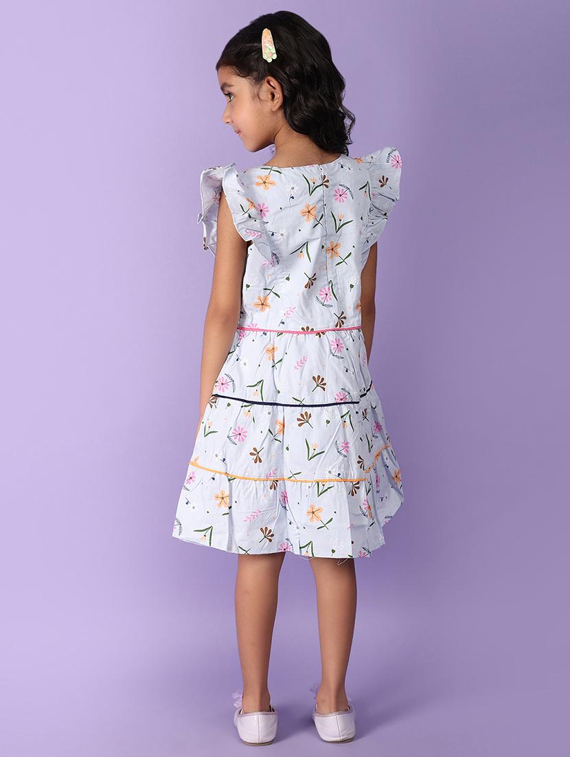 girls grey acrylic blend frock - 21172453 - Standard Image - 2