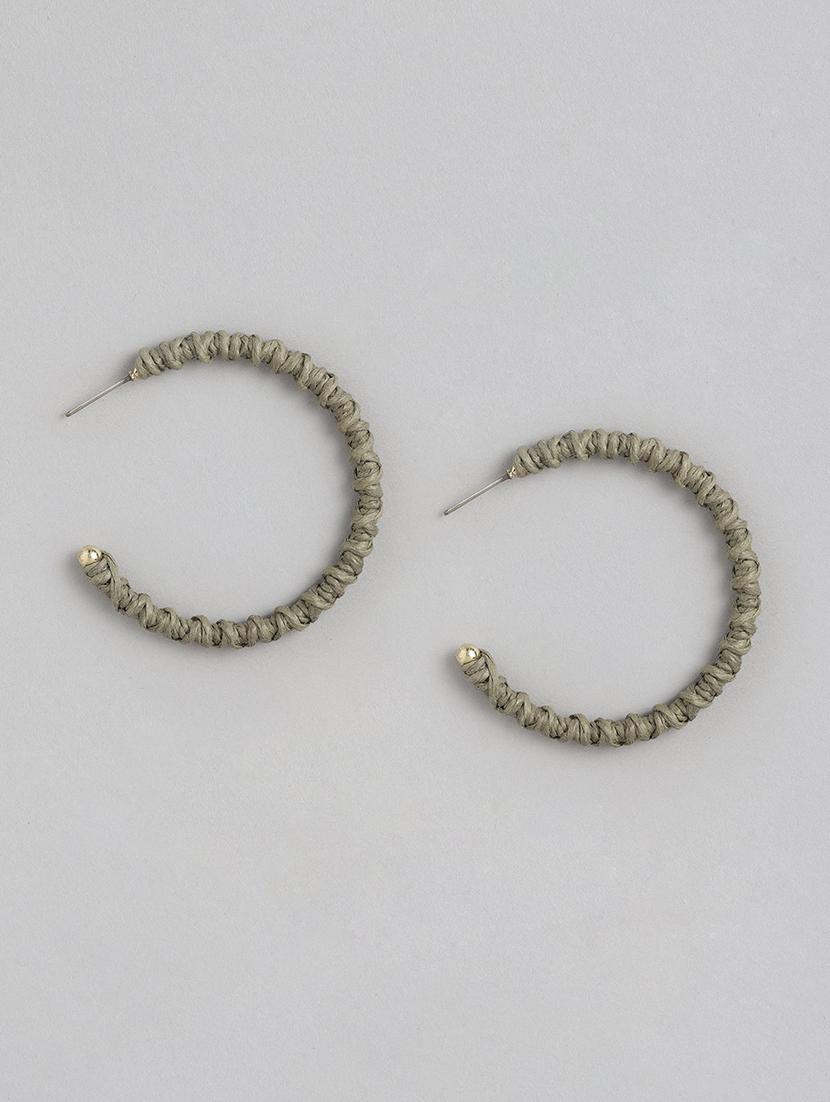 green metal hoop earrings - 21173208 - Zoom Image - 0