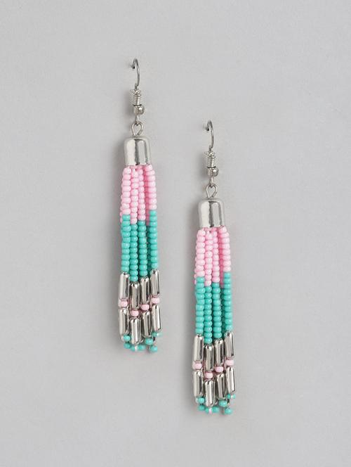 multi colored metal drop earrings - 21173210 -  Standard Image - 0