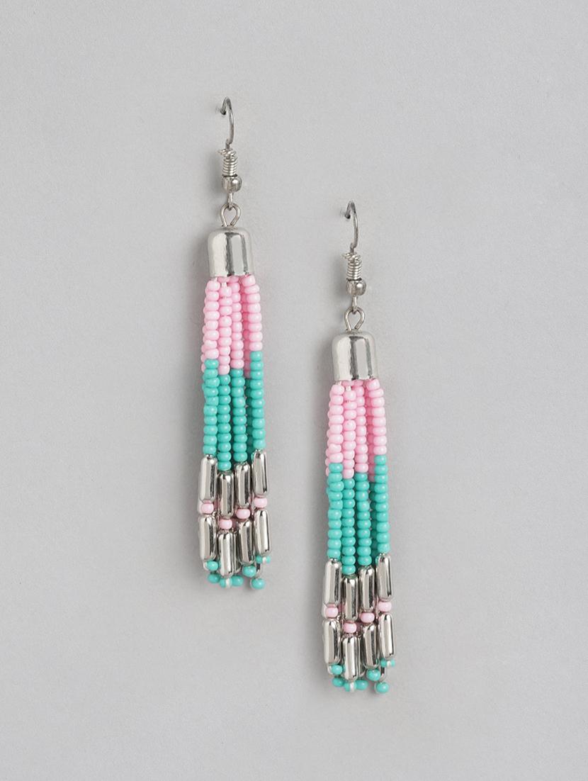 multi colored metal drop earrings - 21173210 -  Zoom Image - 0