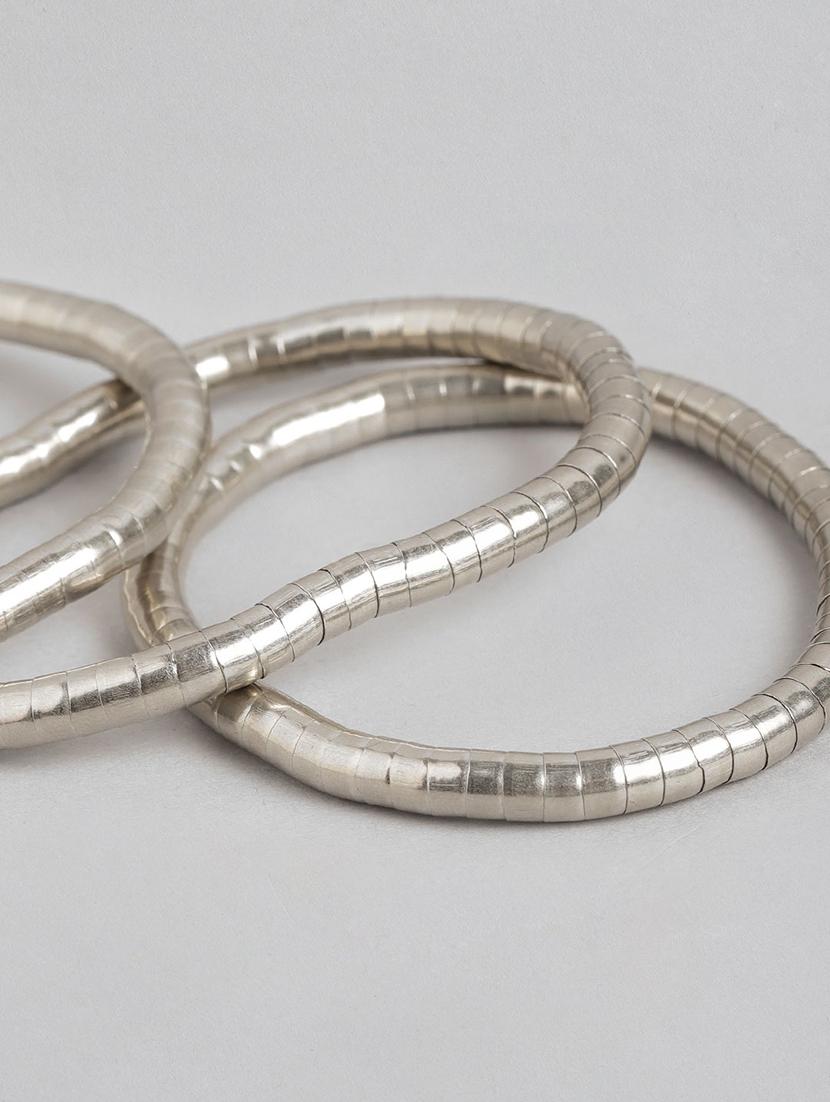 silver metal bangle bracelet - 21173234 - Standard Image - 2