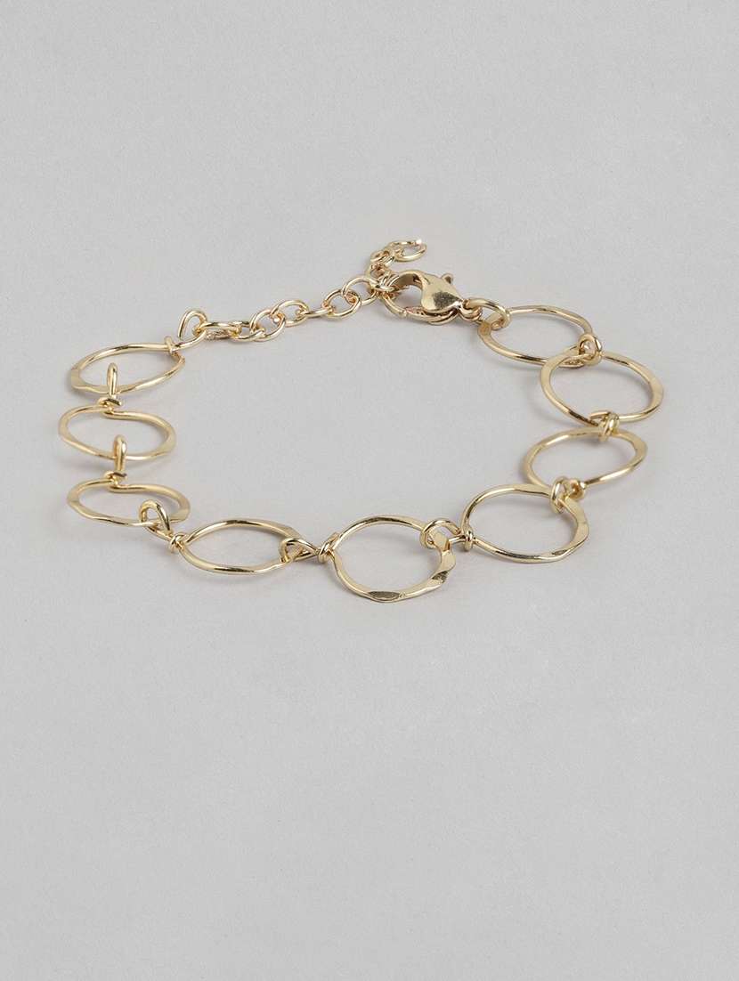 gold metal links bracelet