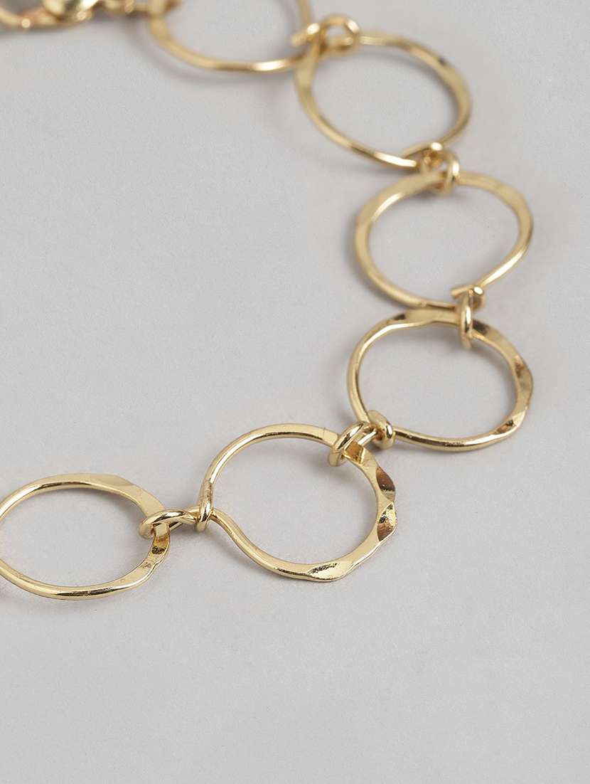 gold metal links bracelet - 21173235 -  Standard Image - 2
