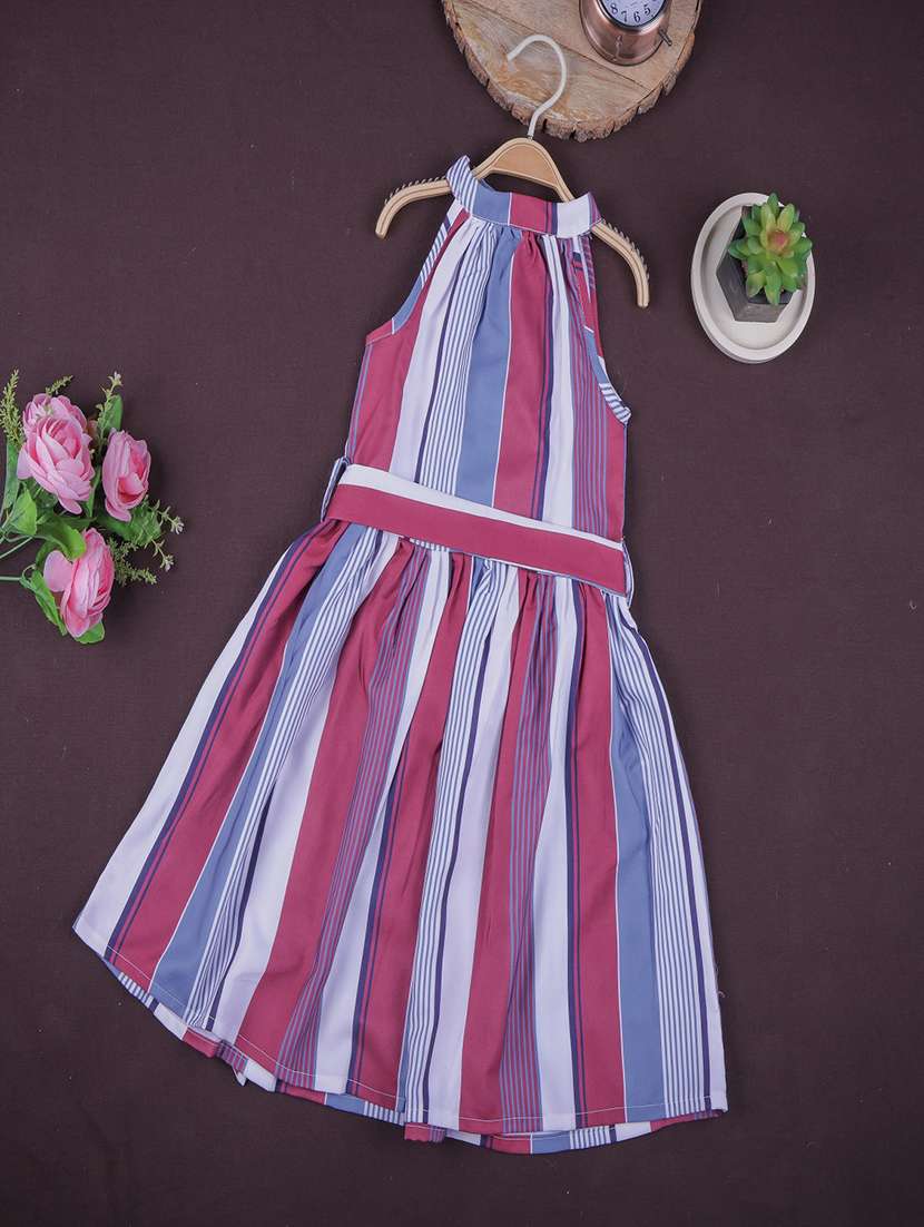 multi color rayon frock