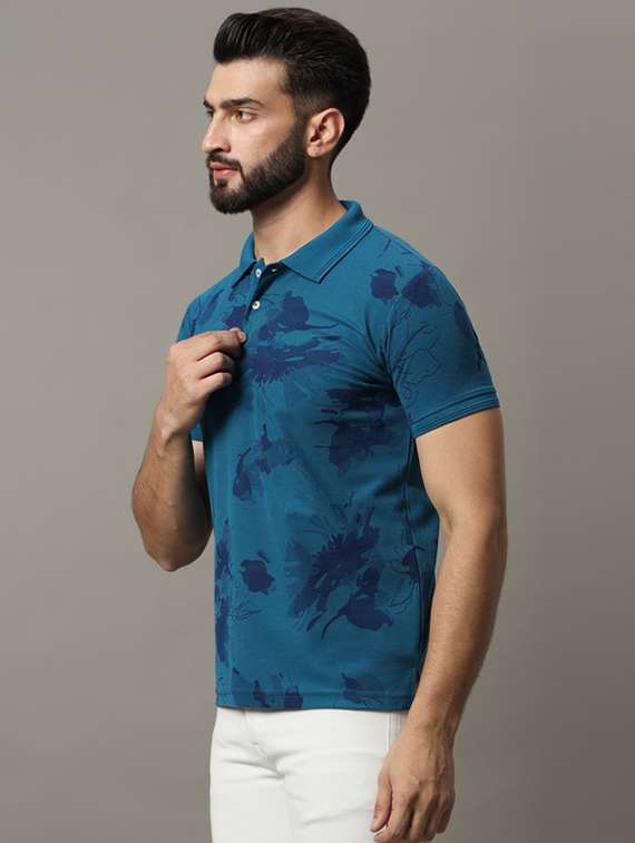 teal polyester polo t-shirt - 21173303 - Zoom Image - 0