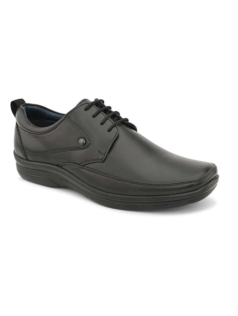 black pu laceup derbies - 21173334 - Standard Image - 2