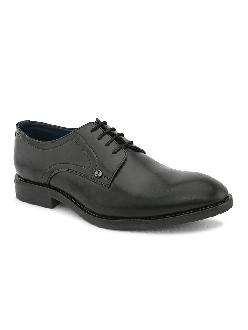 black pvc laceup derbies - 21173336 - Standard Image - 2