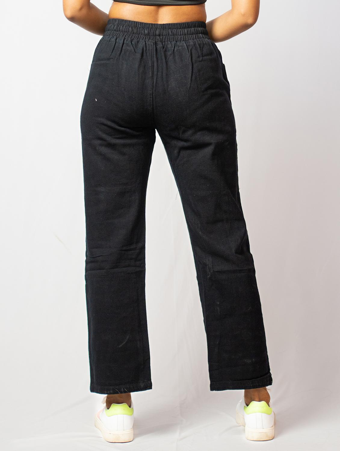 black cotton blend cargos trouser - 21173378 - Standard Image - 2