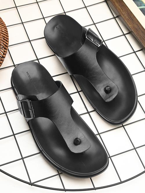 black pu slip on slippers - 21173411 - Standard Image - 0