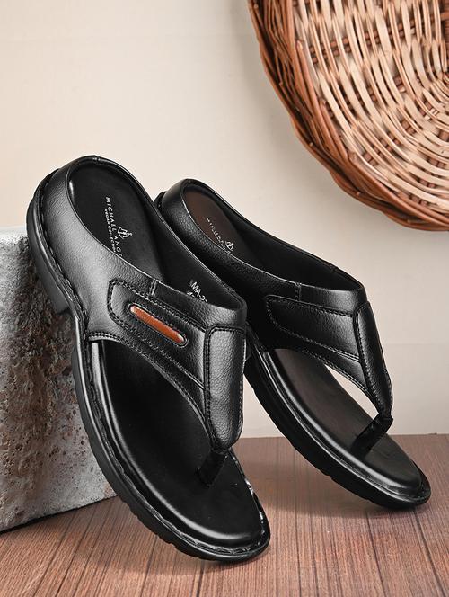 black pvc slip on slippers - 21173417 - Standard Image - 0