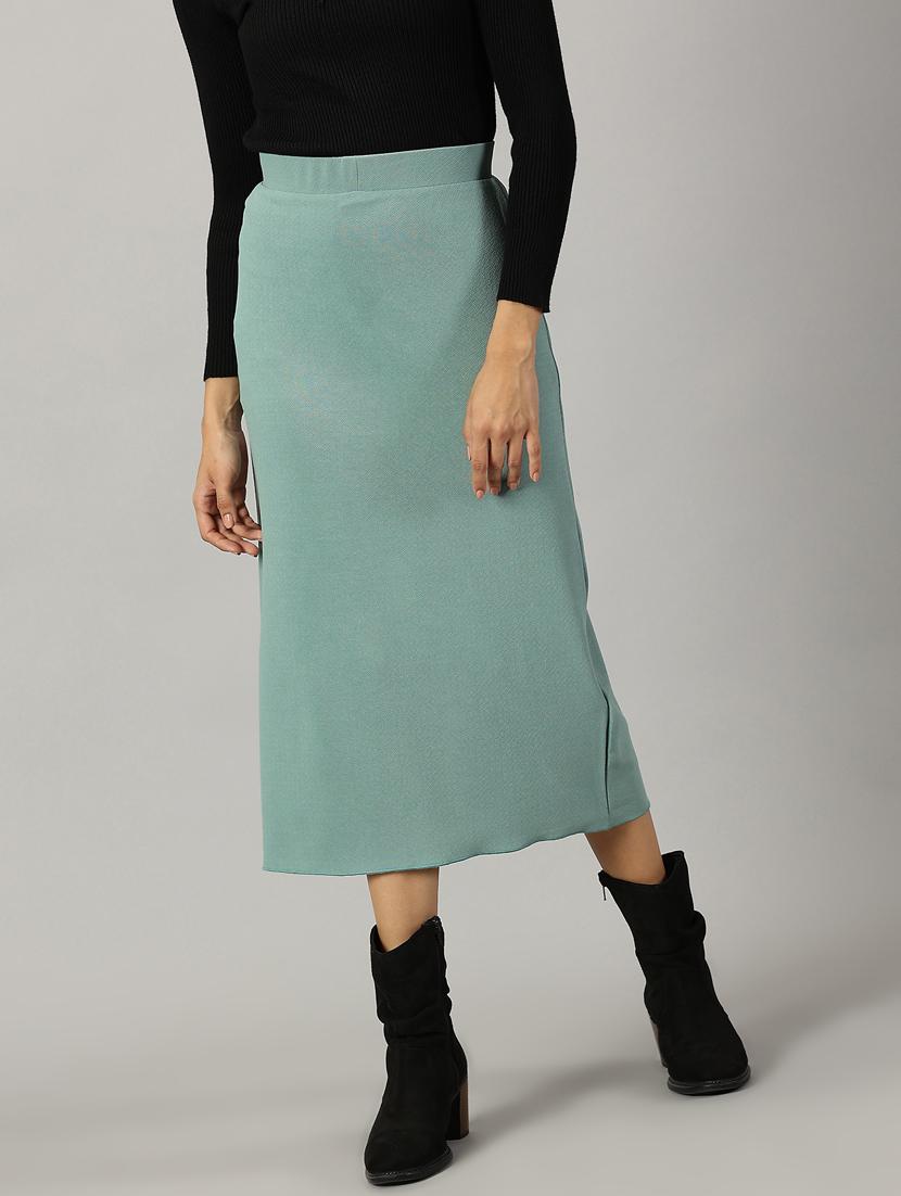 green polyester pencil skirt - 21173475 - Standard Image - 2