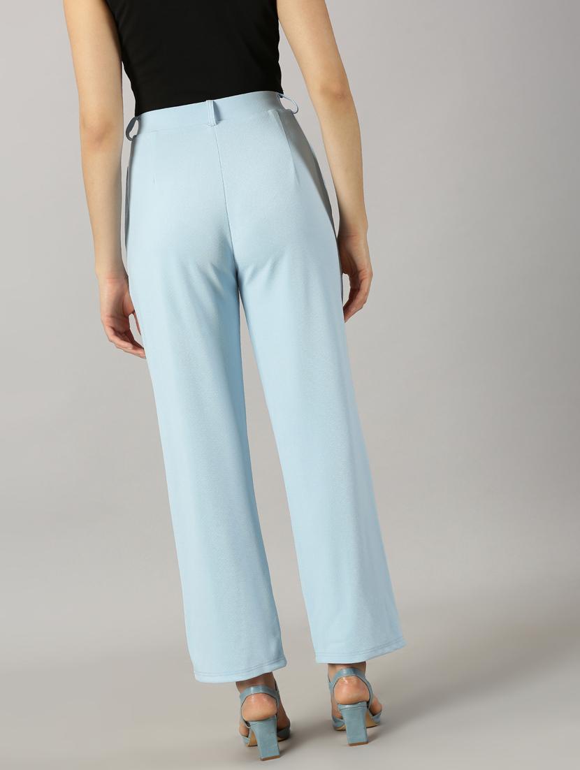purist blue polyester wide leg trouser - 21173889 - Standard Image - 2