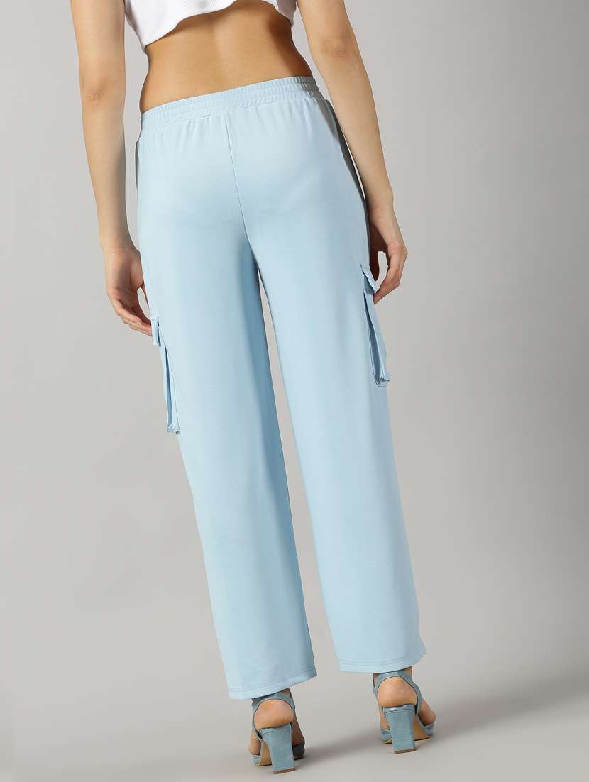women solids cargos trousers - 21173919 - Standard Image - 2