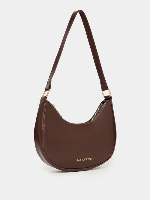 brown leatherette (pu) handbag - 21174702 -  Standard Image - 0