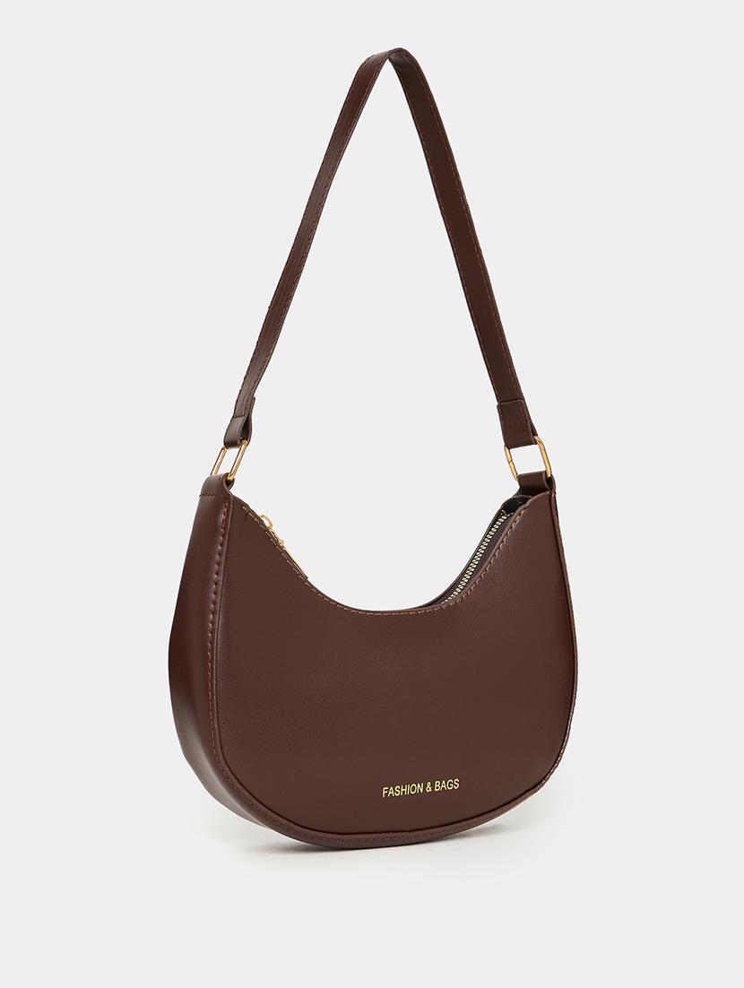 brown leatherette (pu) handbag - 21174702 -  Zoom Image - 0