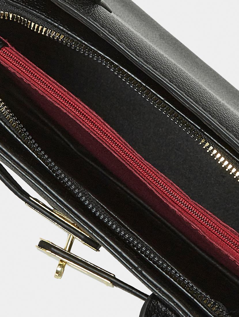 black leatherette (pu) handbag - 21174705 - Standard Image - 2