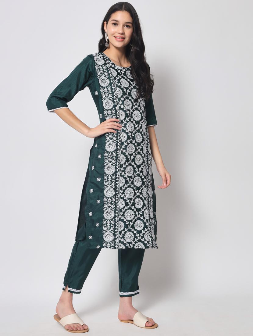 women three quarter sleeve suit set - 21176264 - Standard Image - 2