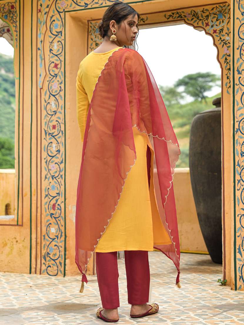 women three quarter sleeve suit set - 21176297 - Standard Image - 2