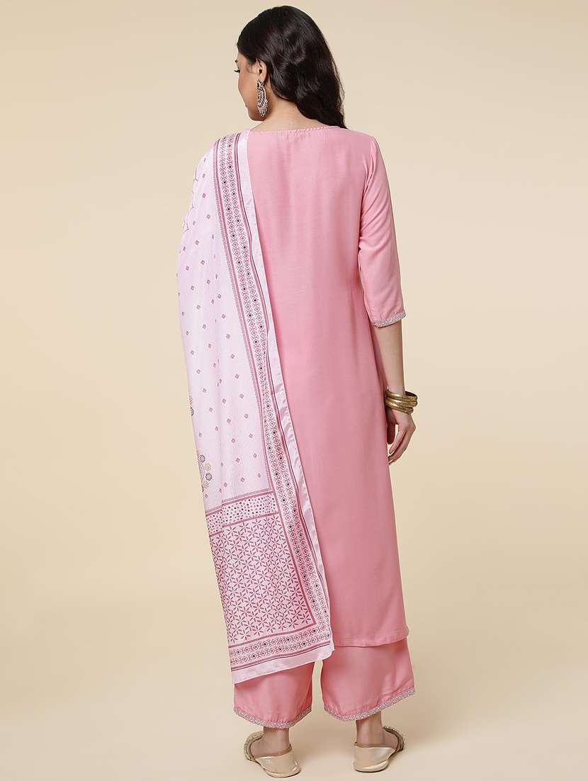 women three quarter sleeve suit set - 21176352 - Standard Image - 2