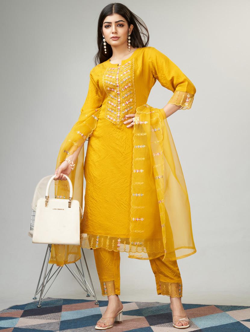 women three quarter sleeve suit set - 21176413 - Standard Image - 2