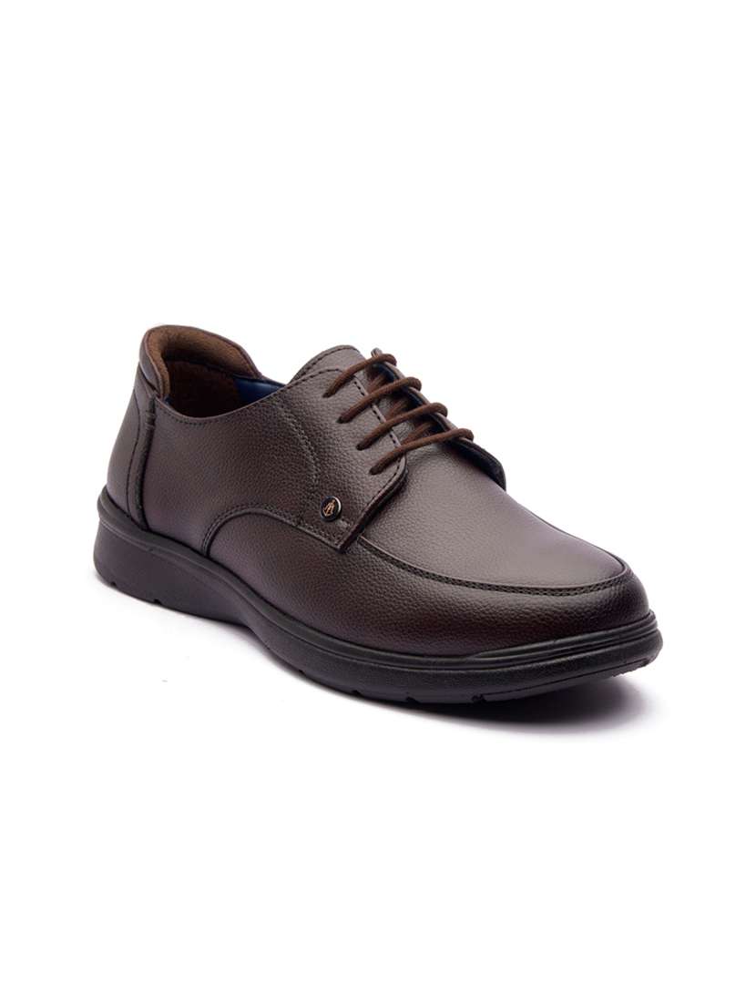 maroon lace-up derby shoes - 21176433 -  Standard Image - 2