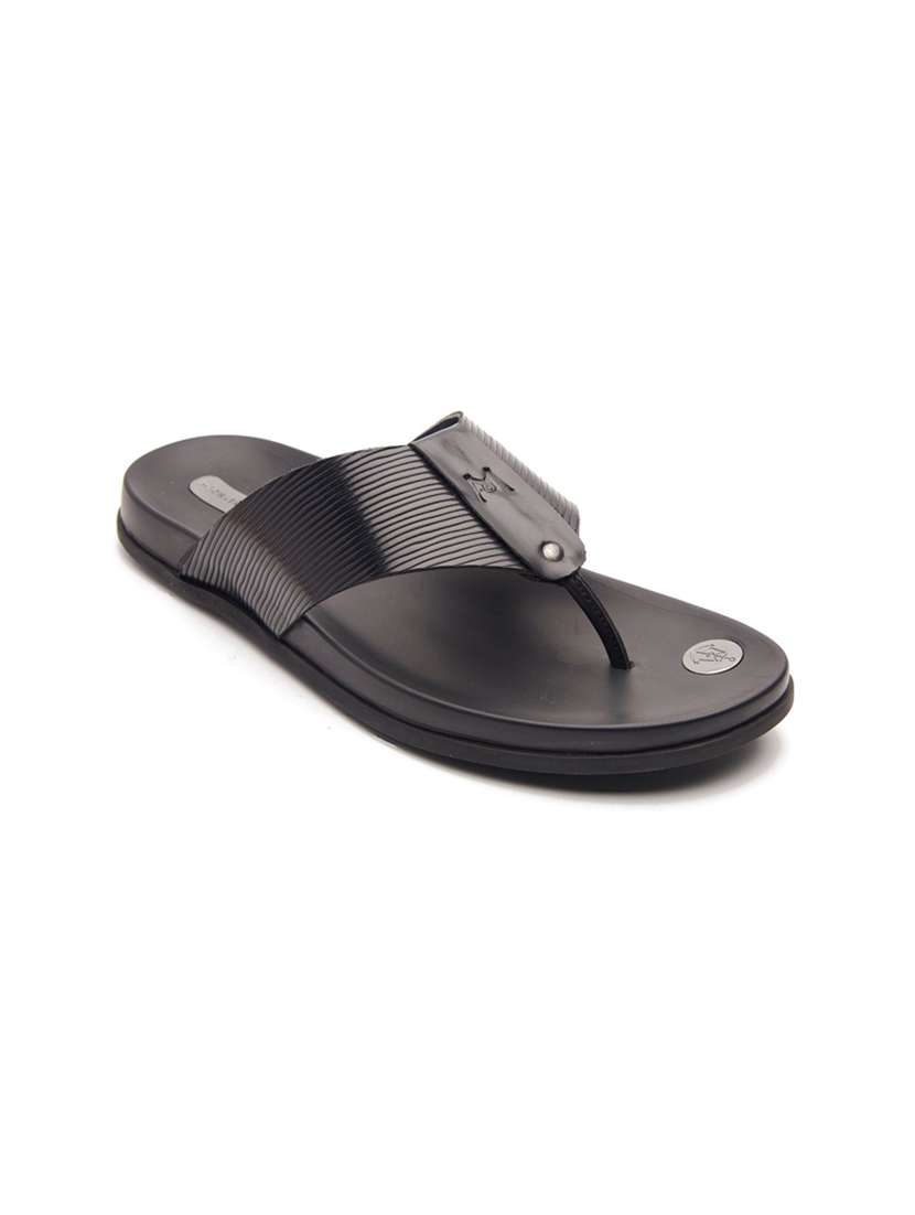 black slip on slippers - 21176459 - Standard Image - 2