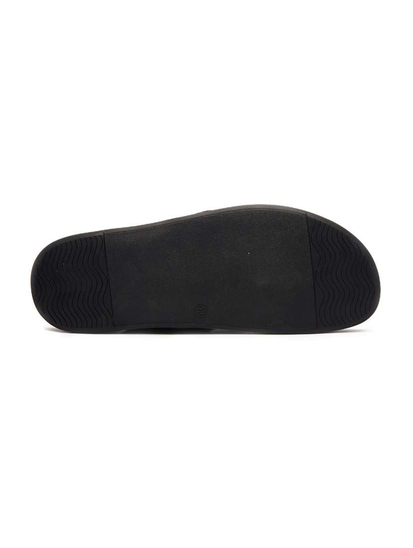 black slip on slippers - 21176459 - Standard Image - 7