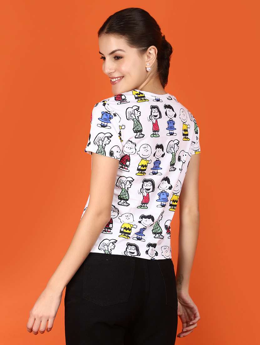 women all over print round neck t-shirt - 21176950 -  Standard Image - 2