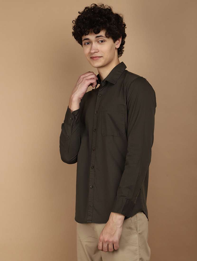 men collared long sleeves casual shirt - 21177060 -  Standard Image - 2