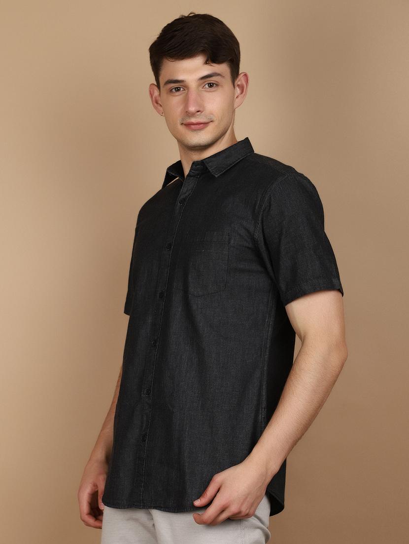 men collared short sleeves casual shirt - 21177096 - Standard Image - 2