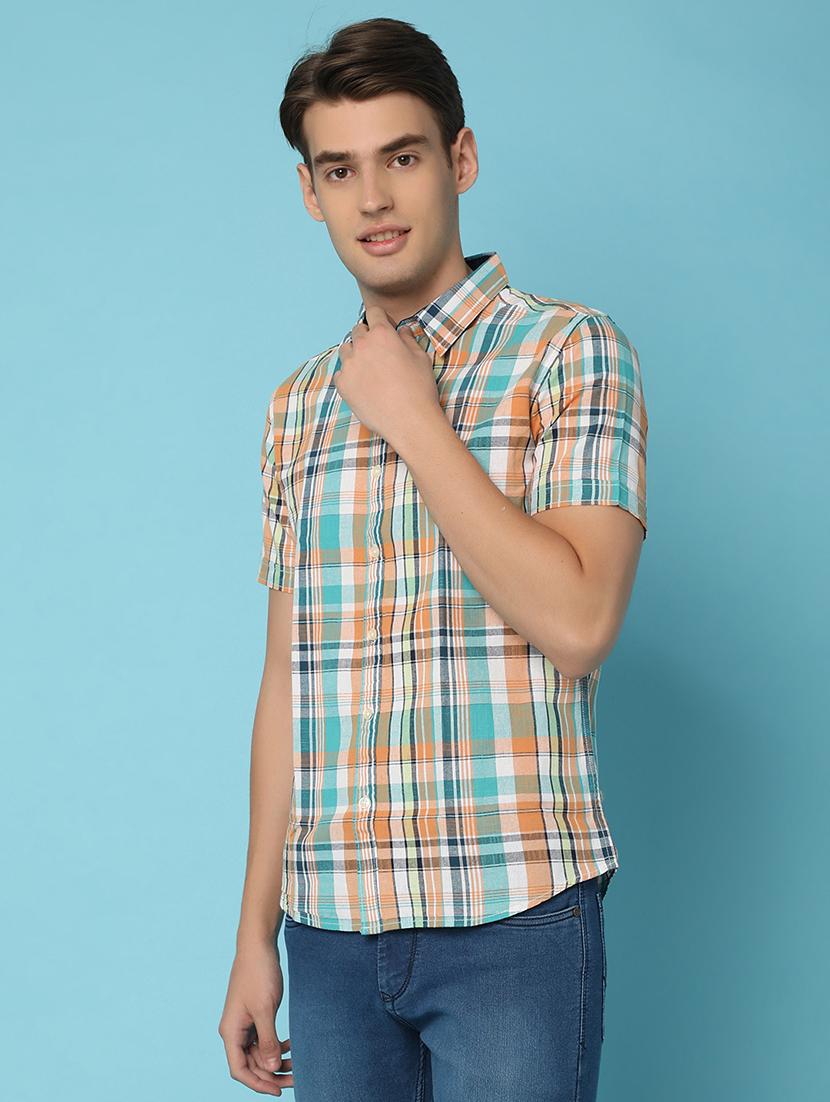 men checkered casual shirt - 21177098 - Standard Image - 2