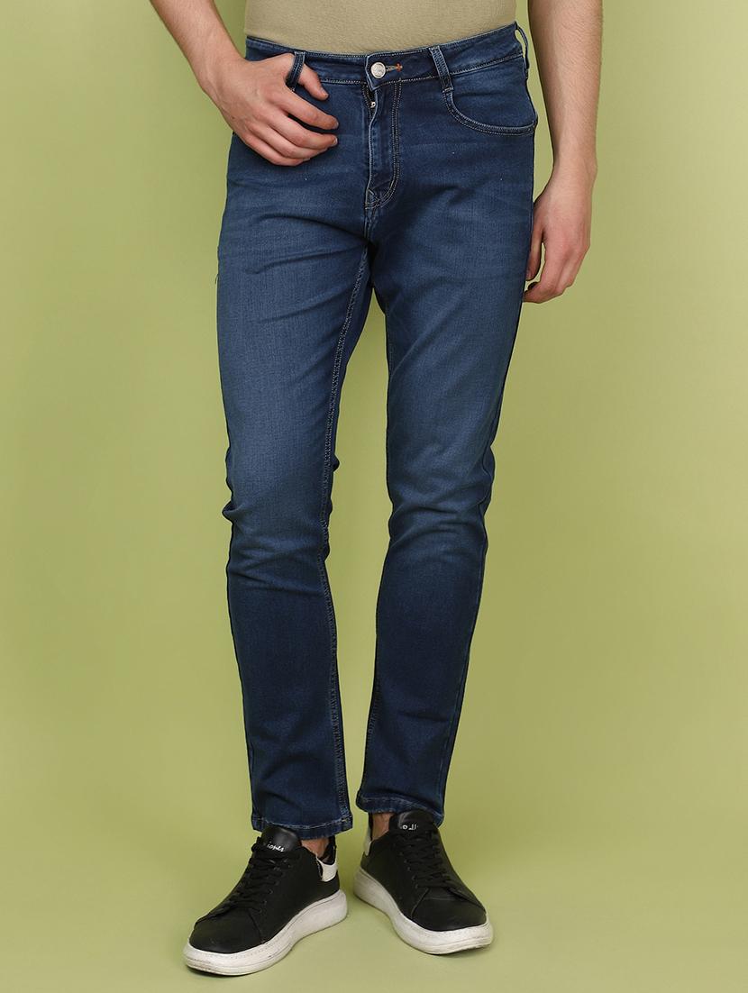 men mid rise plain denim jeans - 21177120 -  Zoom Image - 0