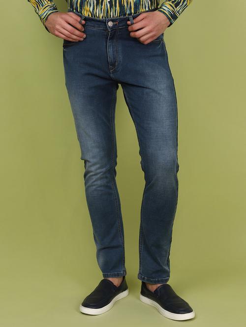 men mid rise plain denim jeans - 21177121 - Standard Image - 0